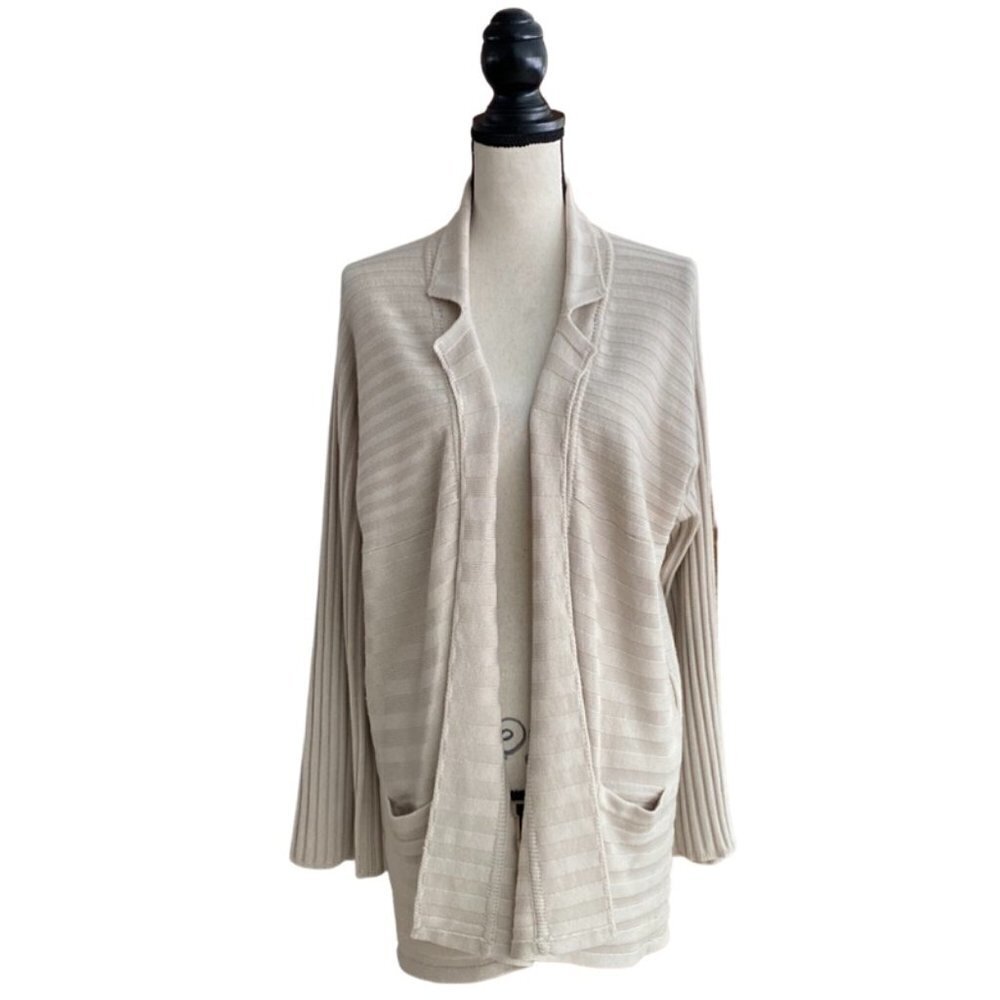 Les Copains Beige Wool Open cardigan Size L